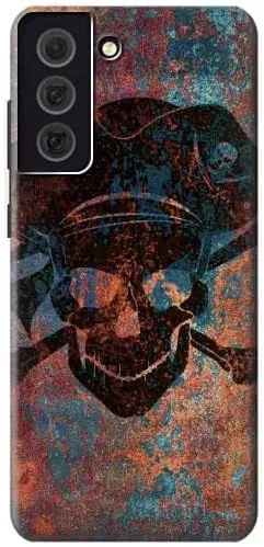 R3895 Pirate Skull Metal Case Cover for Samsung Galaxy S21 FE 5G