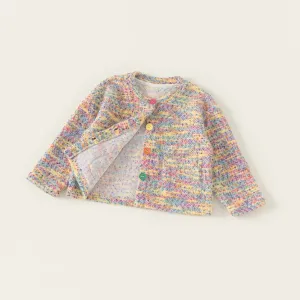 Rainbow Multi-Color Knit Kids Cardigan