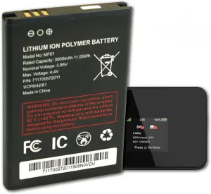 Replacement Battery High Capacity for AT&T Turbo Hotspot 2 (CT2MHS01) Part No MF01 Mobile WiFi Hotspot Repair Part Fix Dead Power Issue