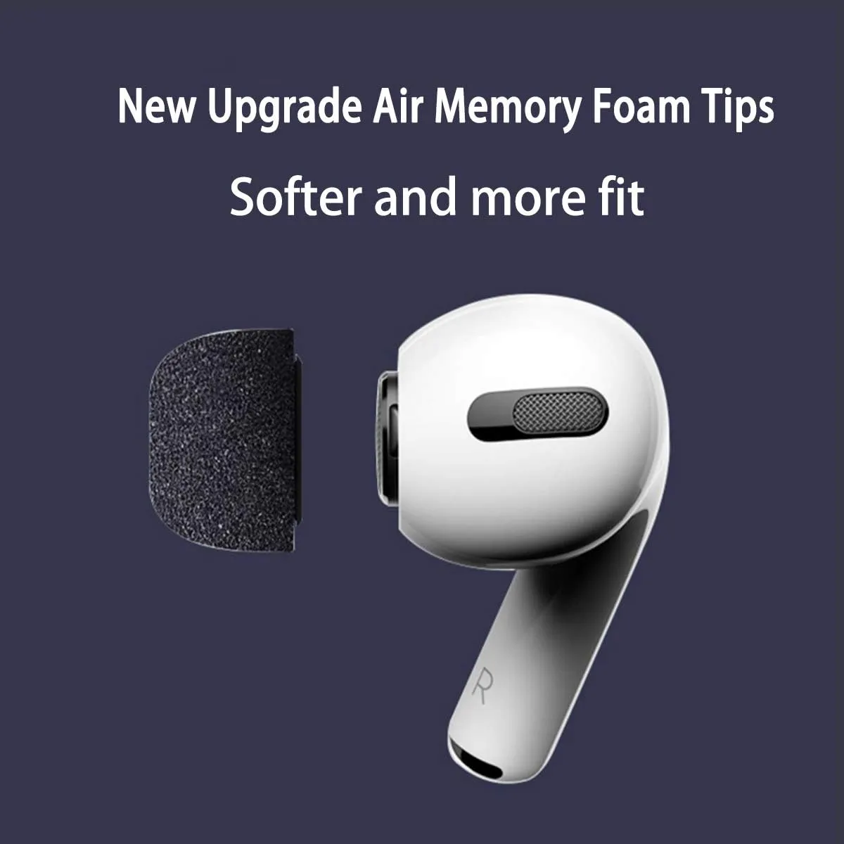 Replacement Eartips for Apple AirPods Pro 1 2nd Generation 2022 Earphone Premium Memory Slow Rebound Foam Ear Tips Noise Reducing Earbud 6pcs - Small