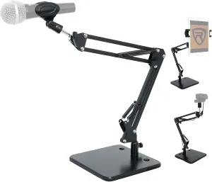 Rockville iSTAND 75 Desktop Boom Arm Mic/iPhone/iPad/Webcam Stand Weighted Base