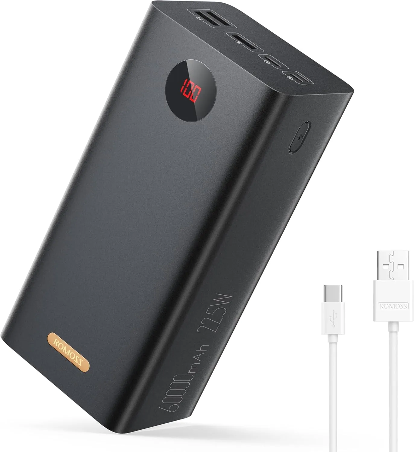 ROMOSS 60,000mAh Large Power Bank, High Capacity Portable Charger 22.5W USB C Fast Charging, Long Lasting External Battery Pack with 4 Outputs & 3 Inputs for iPad, iPhone, Samsung, Switch and More