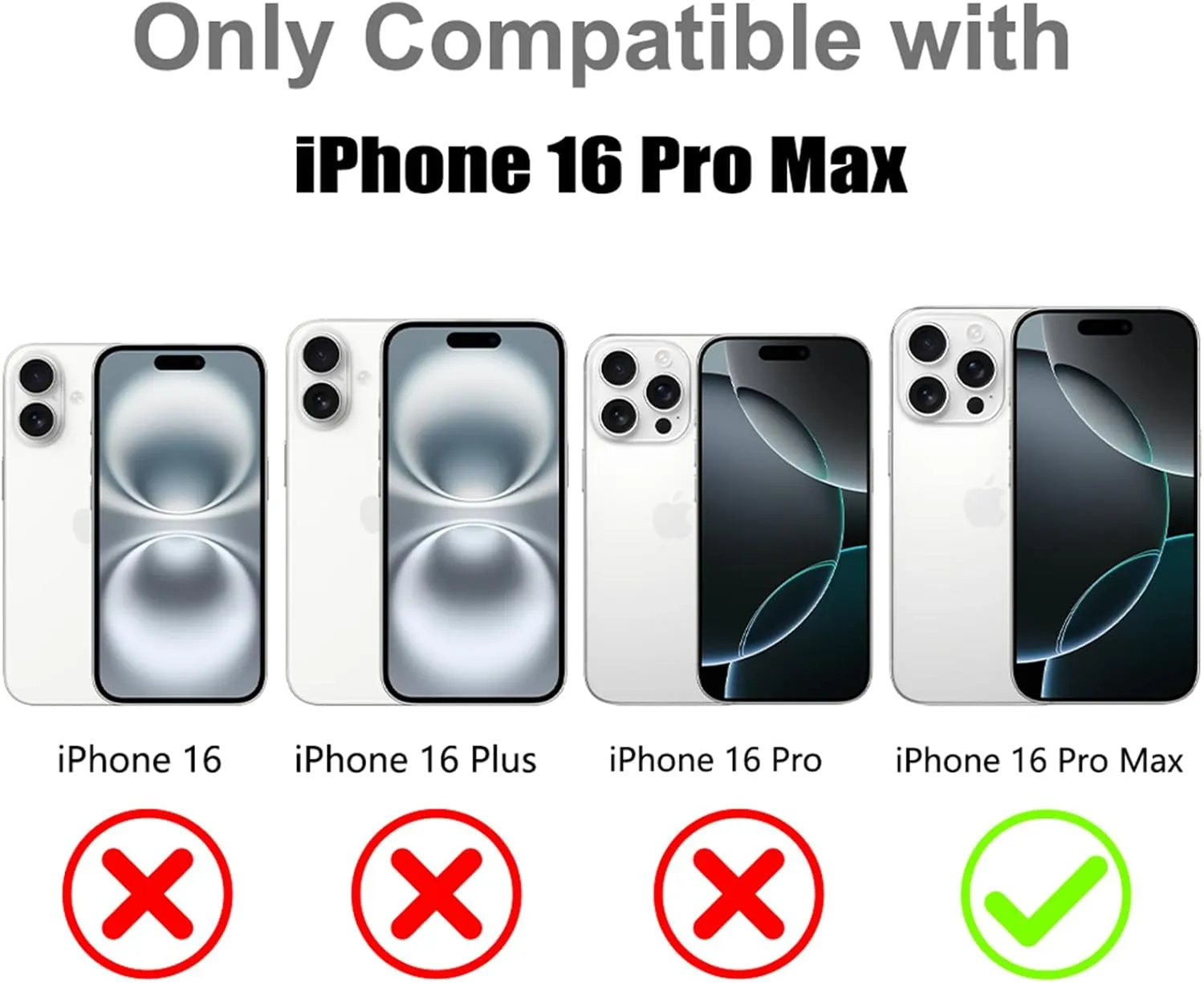 SAKUULO Magnetic for iPhone 16 Pro Max Black Ocean Waves Print Pattern [Compatible with MagSafe] Wireless Charge Strengthen Protection Cover, Black Ocean Waves (6.9")
