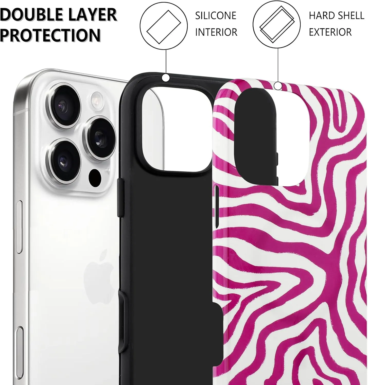 SAKUULO Magnetic for iPhone 16 Pro Max Red Ocean Waves Print Pattern [Compatible with MagSafe] Wireless Charge Strengthen Protection Cover, Red Ocean Waves (6.9")