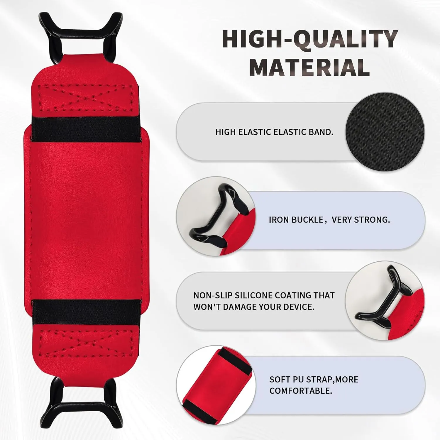 Secure Hand Strap for 6-8" Kindle and Tablets, Handle Grip for Tablet eReaders Fire Tablet - Kindle/Kobo/Voyaga/Lenovo/Sony Kindle E-Book Tablet(Red)