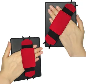 Secure Hand Strap for 6-8" Kindle and Tablets, Handle Grip for Tablet eReaders Fire Tablet - Kindle/Kobo/Voyaga/Lenovo/Sony Kindle E-Book Tablet(Red)