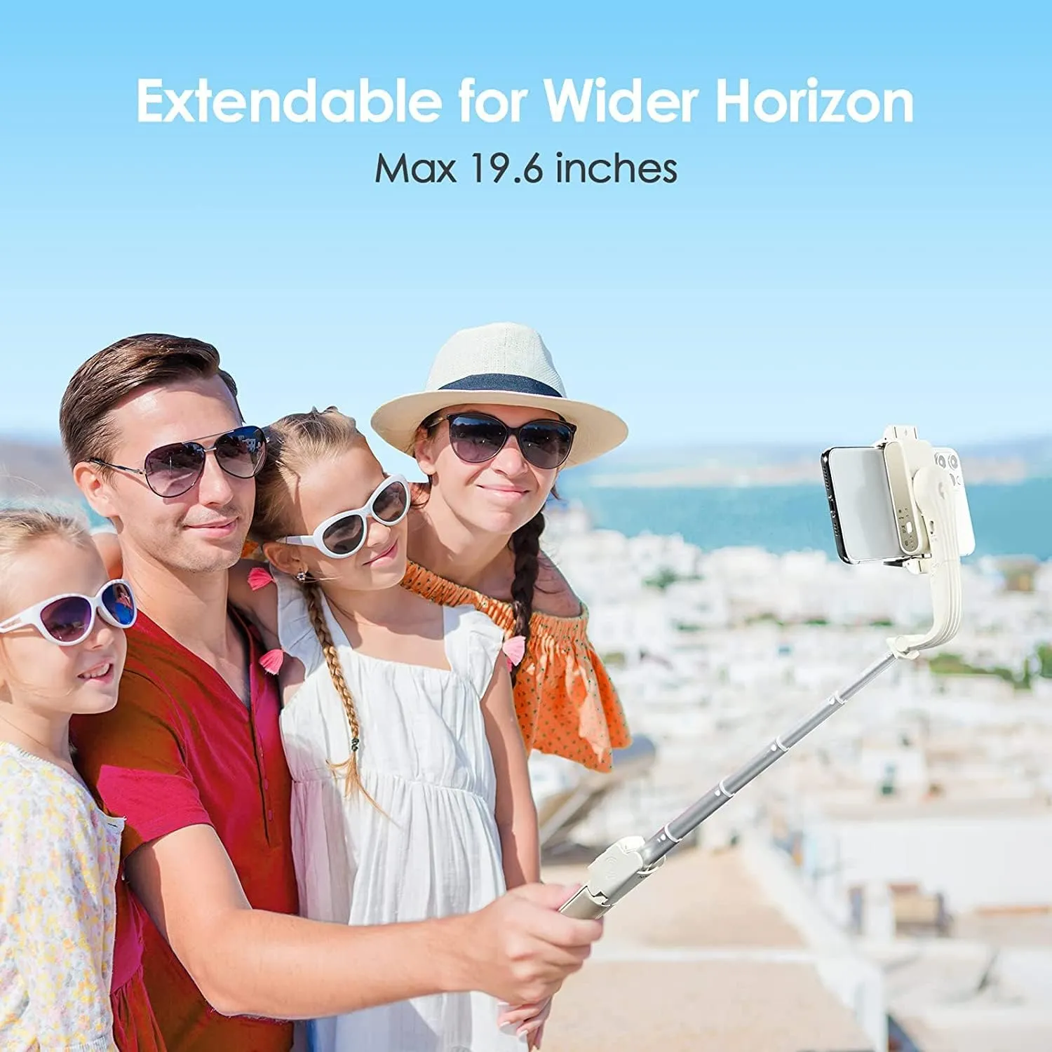 Selfie Stick Gimbal Stabilizer, 1 Axis Face Tracking & 360 Rotation Tripod with Wireless Remote, 4 in 1 Portable Tripod w/Extendable Stick for iPhone 14/Android Video Recording hohem iSteady Q