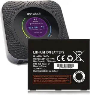 SHENMZ W-10a Battery, [6800mAh] Ultra High Capacity Replacement Battery for Netgear MR1100 AT&T Nighthawk M1 LTE Mobile Hotspot Router Netgear W-10 W-10A