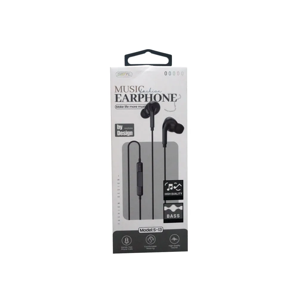 SIBLY Wired Earphone 3.5mm S-13 (120cm)