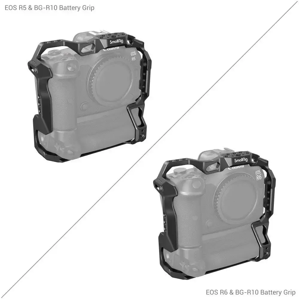 SmallRig 3464B Camera Cage for Canon EOS R5 / R6 / R5C / R6 Mark II with BG-R10 Battery Grip