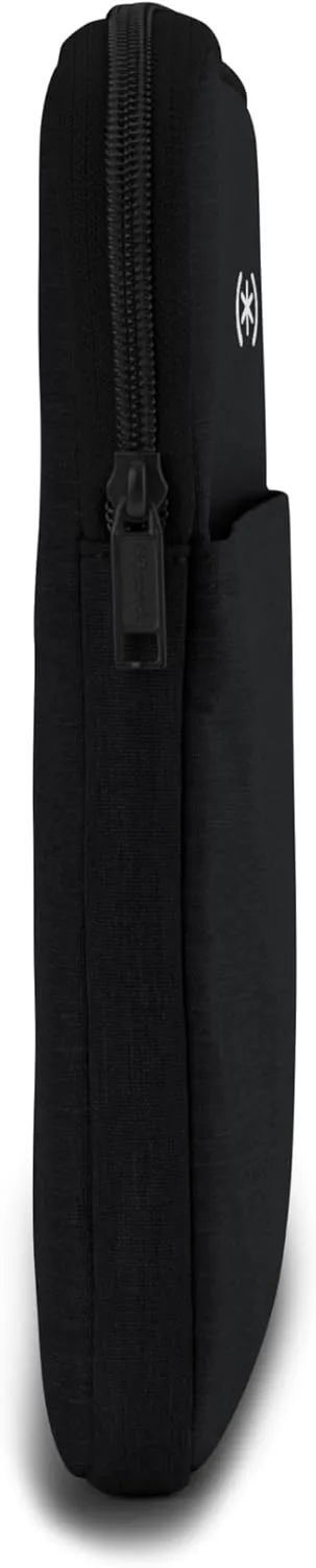 Speck Transfer Pro-Pocket Universal 13-14 Inch Laptop Sleeve with Front Pocket - Durable Protective Case for Laptops and Tablets - Compatible with MacBook Computers - Black/White