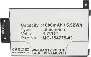 Synergy Digital E Book E Reader Battery, Compatible with MC-354775-03 E Book E Reader, (Li-ion, 3.7V, 1600mAh) Ultra High Capacity, Replacement for MC-354775-03 Battery