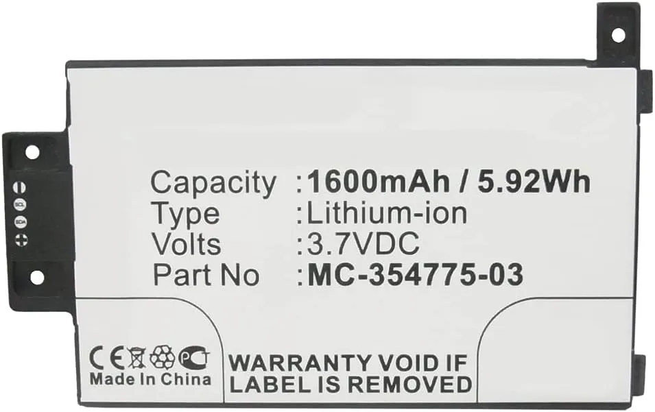 Synergy Digital E Book E Reader Battery, Compatible with MC-354775-03 E Book E Reader, (Li-ion, 3.7V, 1600mAh) Ultra High Capacity, Replacement for MC-354775-03 Battery