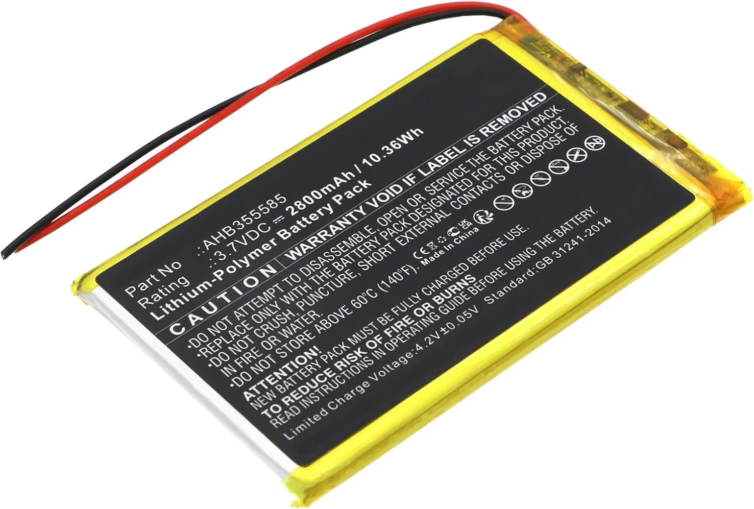 Synergy Digital Game Console Battery, Compatible with SNK Neo Geo X Gold Handheld Consol Game Console, (Li-Pol, 3.7V, 2800mAh) Ultra High Capacity, Replacement for SNK AHB355585 Battery