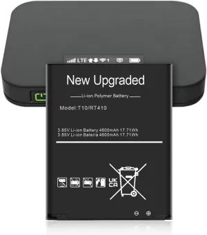 T10 Battery, (2025 Upgraded) High Capacity 4600mAh Ultra High Capacity Li-ion Replacement Battery for Franklin T10 Mobile Hotspot V635061P RT410/T10