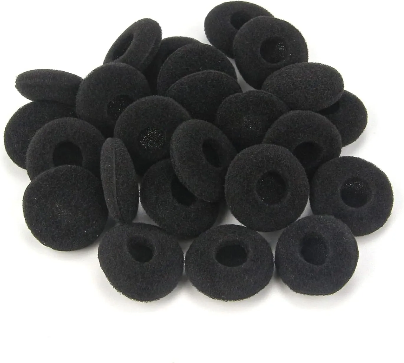 TORMEN 24 Pcs Soft Foam EarbudsCushions Earplugs, Protector Sponge Noise Isolating Earphones Replacement MP3 MP4 Stereo Headset Cap(Black