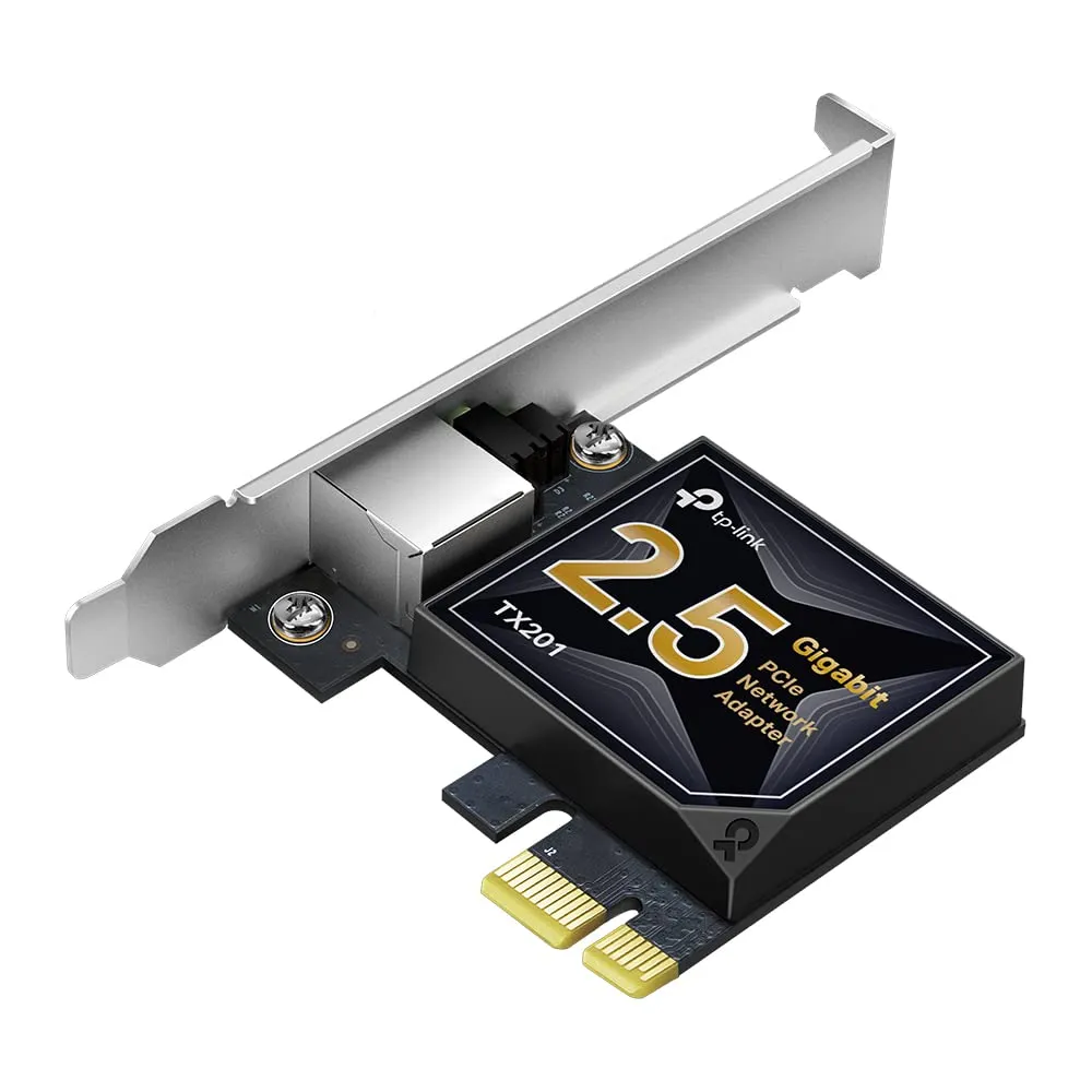 TP-Link 2.5GB PCIe Network Card (TX201)  PCIe to 2.5 Gigabit Ethernet Network Adapter, Supports Windows 11/10/8.1/8/7, Win Server 2022/2019/2016, Linux (Refurbished)