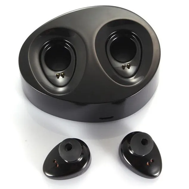 True Wireless Bluetooth Free Stereo Earbuds Twin Headset w/ Rechargeable Base
