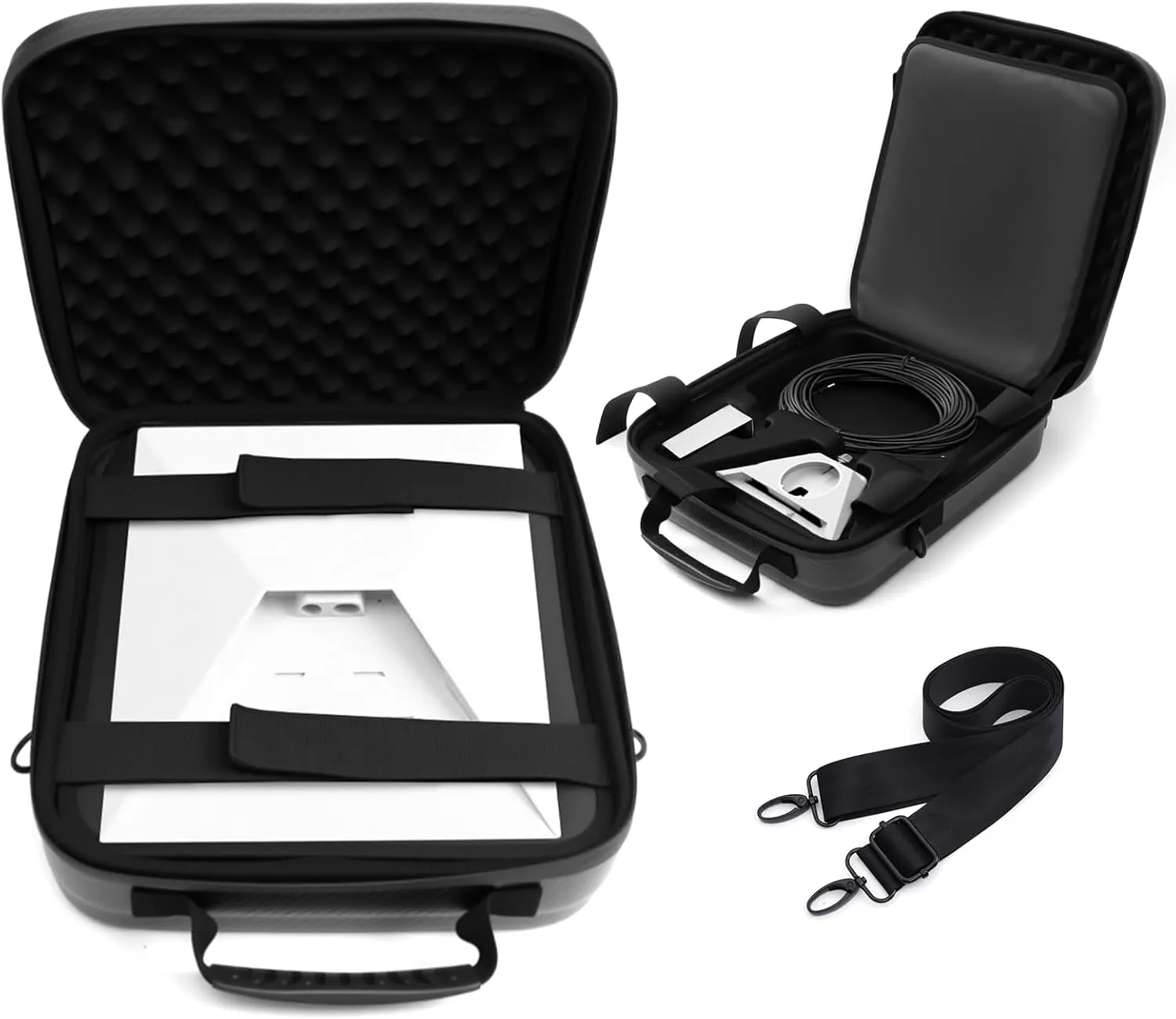 Ultra-Light Waterproof Case for Starlink Mini  Shockproof EVA Hard Travel Carrying Bag with Shoulder Strap & Handle | Durable Protective Cover Compatible with Starlink Mini Satellite TV Accessories