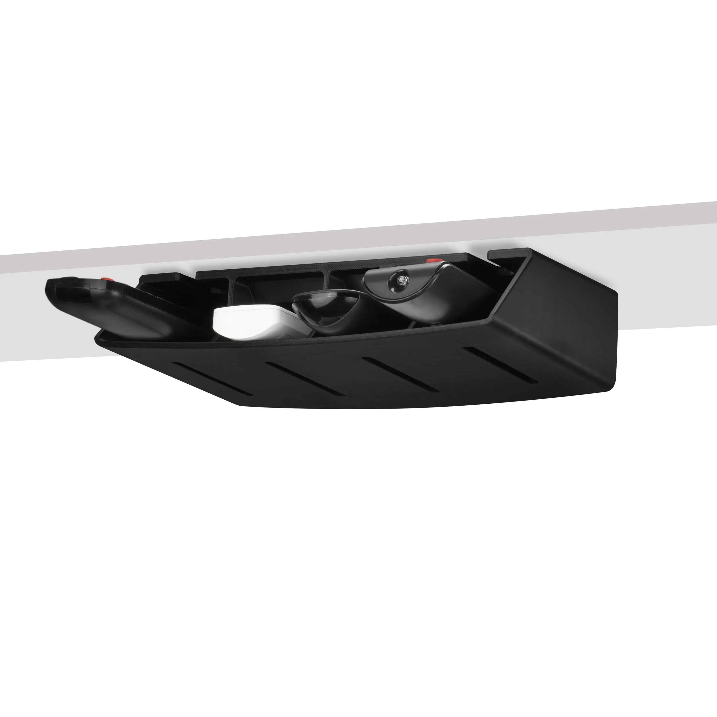 Universal Remote Control Holder  Removable Wall & Under-Desk Mount for TV, DVD, Streaming, AC Remotes & More  Space-Saving Organizer