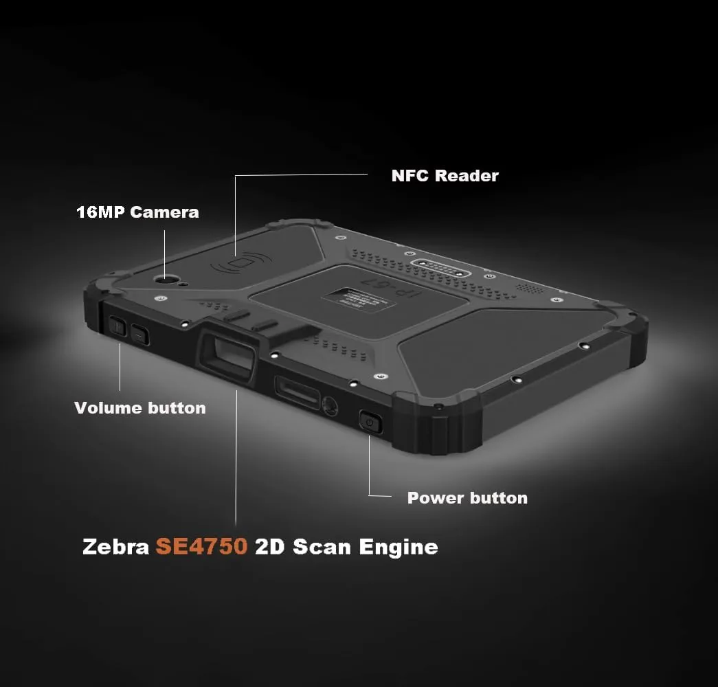 Vanquisher 2025 Launched Ultra Rugged 8-inch Enterprise Tablet PC, Android 14 Warehouse Tablet with 2D Barcode Scanner | 8GB 128GB Large Memory | 10000mAh High Capacity Battery | IP67 Waterproof
