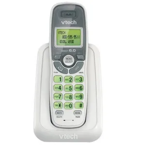Vtech 6.0 Interference-Free Digital Single Handset Cordless Phone with Call Waiting & ID in White