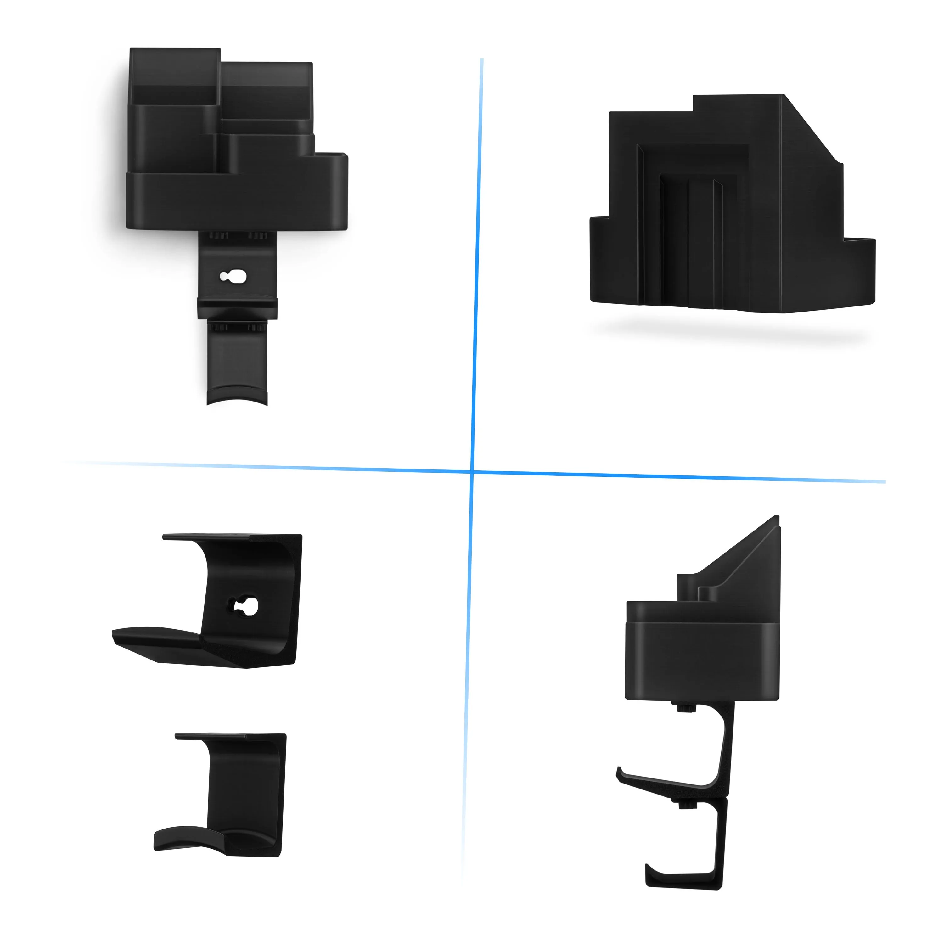 Wall-Mounted Remote & Gaming Organizer  Remote/Mobile Holder with Removable Headset & Controller Hangers