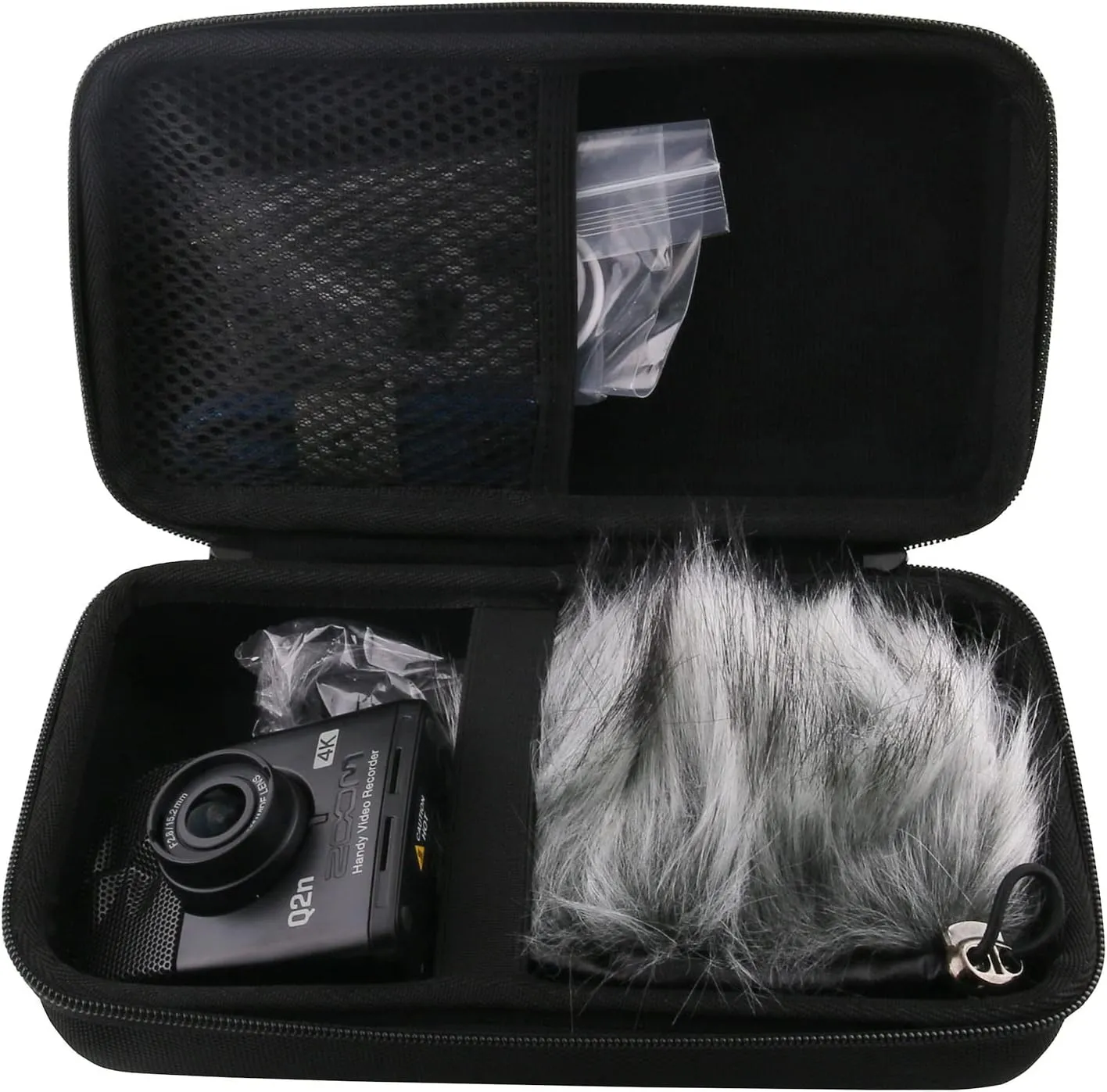 WERJIA Hard Case Fits Zoom Q2n-4K Handy Video Recorder,Charger, Mic Tripod Adapter and Accessories (big)