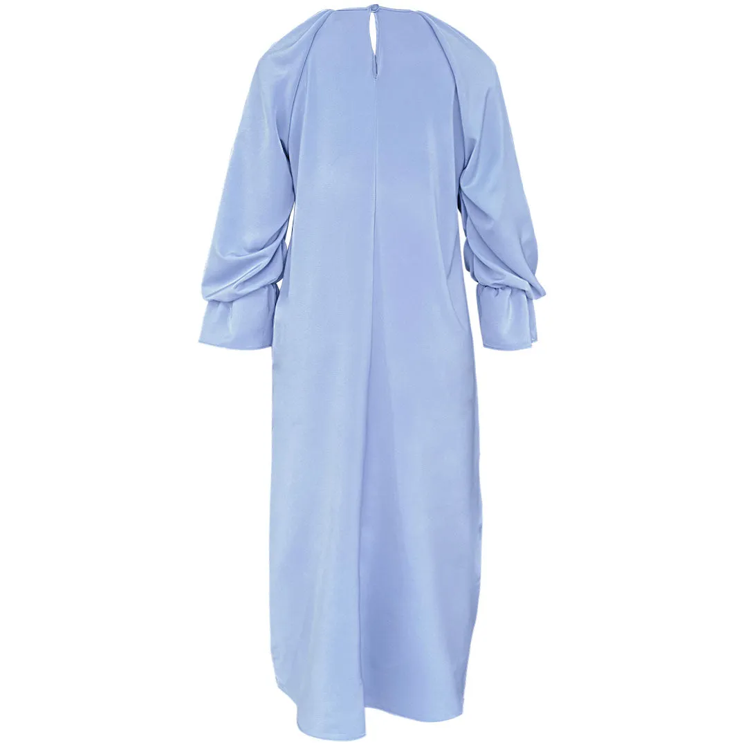 Widad Satin Dress - Caroline Blue