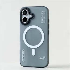Wireless Charge Cases for iPhone 16 13 12 14 15 Pro Max Matte Magnetic Shockproof Armor Case Metal Lens Cover(for iPhone 15Pro Max/Gray)