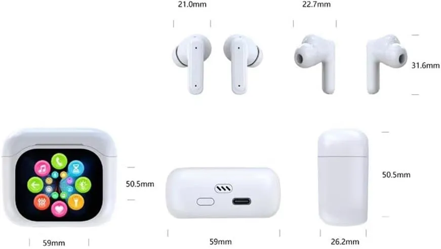 Wireless Earbuds, Bluetooth Ear Buds with Big Bass Stereo Sound, 60 Hours Playtime, Lightweight in-Ear Fit Earphones, Hands-Free Calls for Sports, Workout (Orenge)
