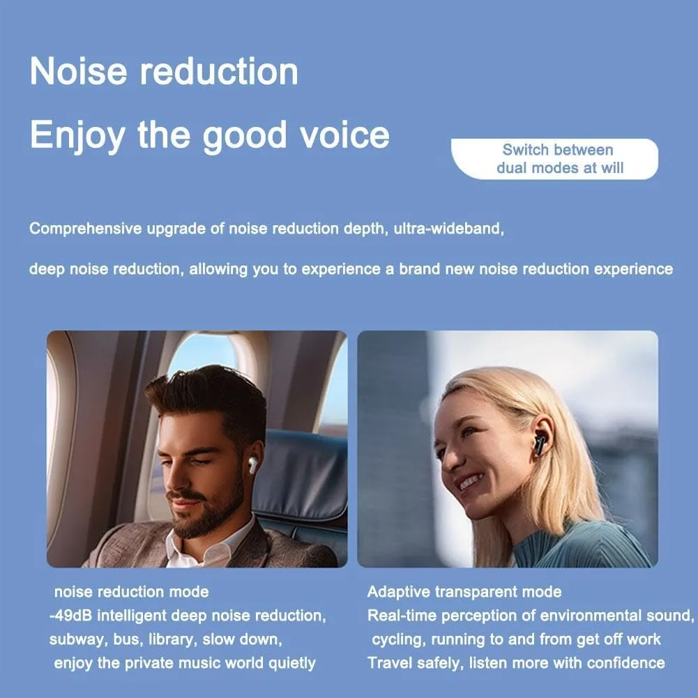Wireless Earbuds, Bluetooth Ear Buds with Big Bass Stereo Sound, 60 Hours Playtime, Lightweight in-Ear Fit Earphones, Hands-Free Calls for Sports, Workout (Orenge)