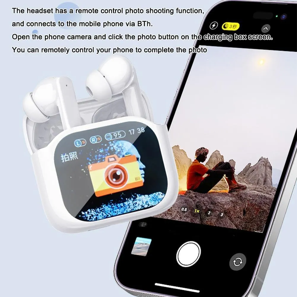 Wireless Earbuds, Bluetooth Ear Buds with Big Bass Stereo Sound, 60 Hours Playtime, Lightweight in-Ear Fit Earphones, Hands-Free Calls for Sports, Workout (Orenge)