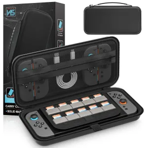 XIONZIJA Switch 2 Carry Case 2025, Nintendo Switch 2 Carrying case with 10 Game Cartridges and Pocket for Switch 2 Accessories.