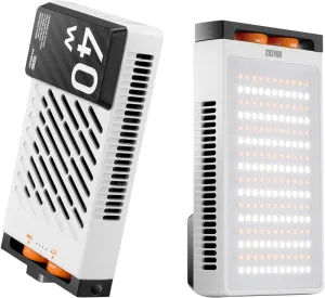 Zhiyun M40 LED Video Light, FIVERAY M40 40W Bi-Color Portable Light Panel for Photography 14000 Lux@0.3m 2700K-6200K CRI 96 /TLCI 97  Built-in Fans Support PD Fast Charge